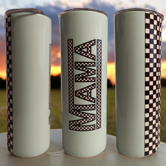 20 oz. Checkerboard Mama Tumbler